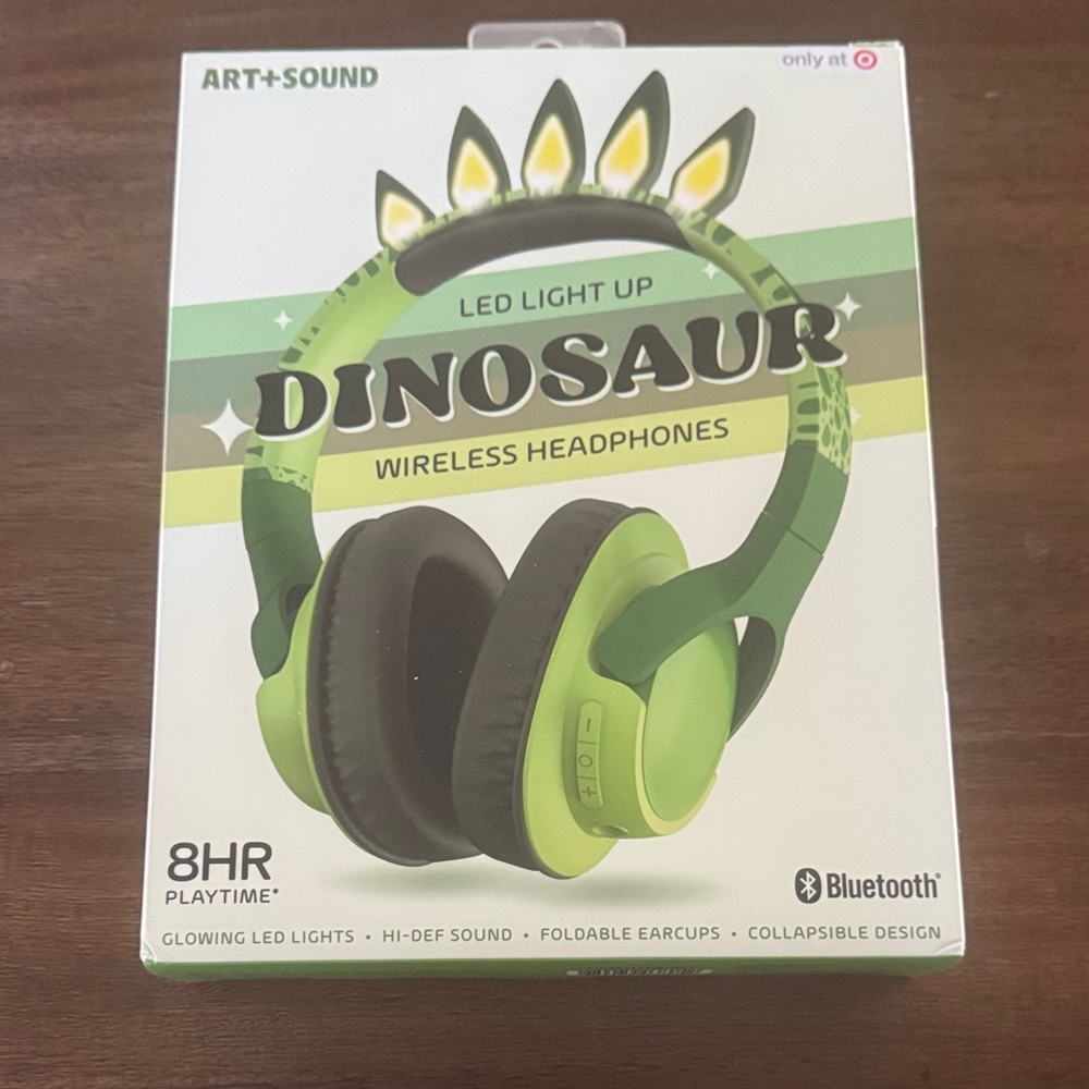 Art+Sound Dinosaur Wireless Headphones